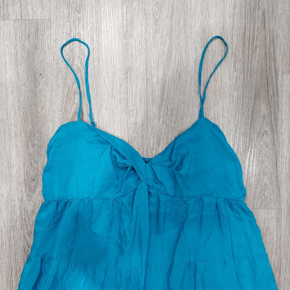 Ann Taylor Silk Blue Tiered Maxi Dress - Picture 4 of 7